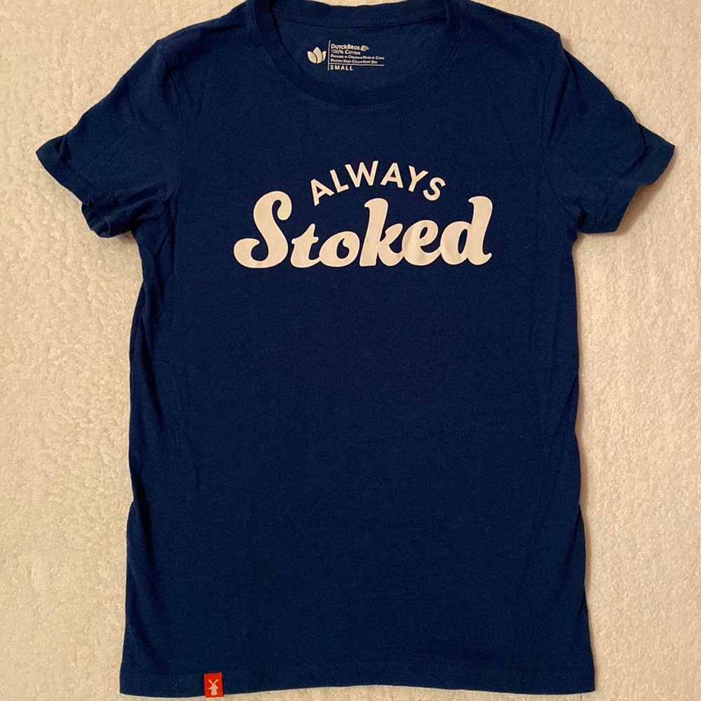 Dutch bros dark blue “always stoked”